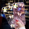 For VIVO Y02 Case Shiny Ring Cases Glitter Soft Transparent Butterfly Casing for VIVOY02 Back Cover + Free Crystal Chain. 