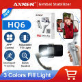 AXNEN HQ6 Gimbal for Smartphone, 3-Axis Handheld Gimbal, with Smart Tracking, Fill Light, Zoom, Stabilizer for iPhone Android.