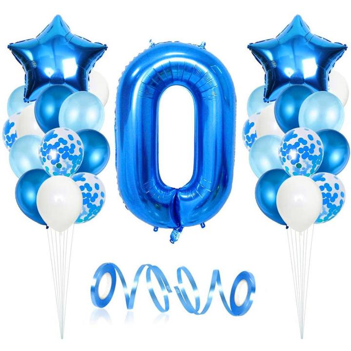 GC Birthday  Decoration  Balloon Blue Aluminum Film Balloon Set For Kids Birthday Party Decoration specification:0 year old balloon set