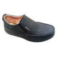 Black Artificial Leather Loafer shoe for Men. 