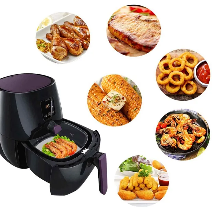 300Pcs%20Air%20Fryer%20Parchment%20Paper%20Perforated%20Unbleached%20Square%20Air%20Fryer%20Liners%20Steaming%20Parchment%20Liner%20-%20Image%204