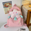 2024 New Girl Star Doll Backpack College Student Plush Cute School Bag Fresh and Sweet Casual Backpack.