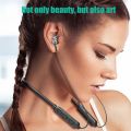 Timack® Bluetooth Earphones Hanging Neck In-ear Bluetooth Headset 5.2 TWS Wireless Earbuds HiFi Stereo Super Bass Sports Waterproof Neckband Magnetic 12Hrs Playtime, Noise Reduction Headphones With Microphone. 