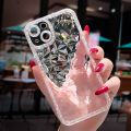 Luxury Crystal Glitter Diamond Pattern Phone Case For iPhone 13 12 11 14 Pro Max Plus X XR XS Max 11 Clear Shockproof Soft Cover. 