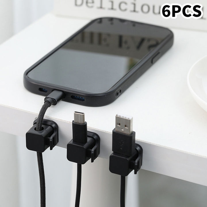 6%20PCS%20Desk%20Cable%20Organizers%20Holder%20Clips%20For%20Power%20USB%20PD%20Cable%20Mouse%20Keyboard%20PC%20Laptop%20Desktop%20Cable%20Living%20Room%20Home%20Decor%20jingu%20-%20Image%204