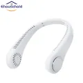 New Hanging Neck Fan LED Digital Display Portable Cooler Fan Bladeless Fan Personal Wearable Neckband 3 Speeds Adjustment Twin-Turbo Leafless 360° Neckband Fan USB Rechargeable Fan Mini Neck Fan. 