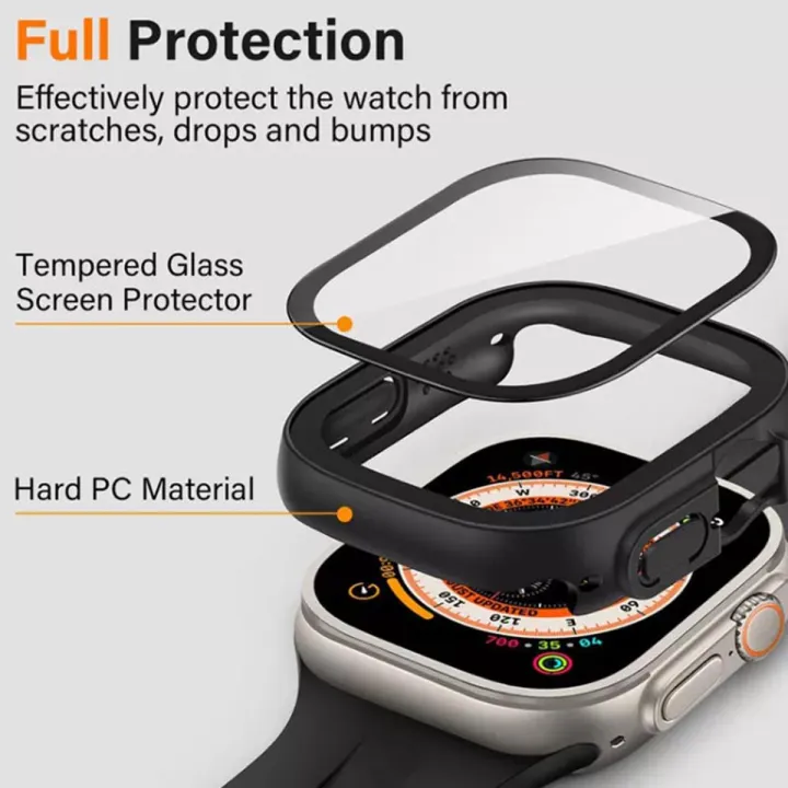 Full%20coverage%20for%2049mmm%20PC%20Ultra%20Case%20Hard%20Clear%20Protector%20Cover%20Bumper%20Series%208%20Pro%20Ultra%20Accessories,%20Cover%2049mm%20PC%20Hard%20Clear%20-%20Image%204
