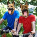 Cosplay Funny Animal Sheepdog Dog Masks German Shepherd Full Face Mask Halloween Realistic Animal Full Head Latex Headgear. 