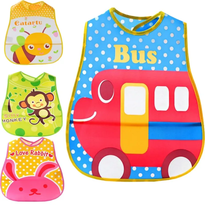 Cartoon%20Faced%20Plastic%20Waterproof%20Bibs%20for%20Baby%20-%201%20PCS%20-%20Image%204