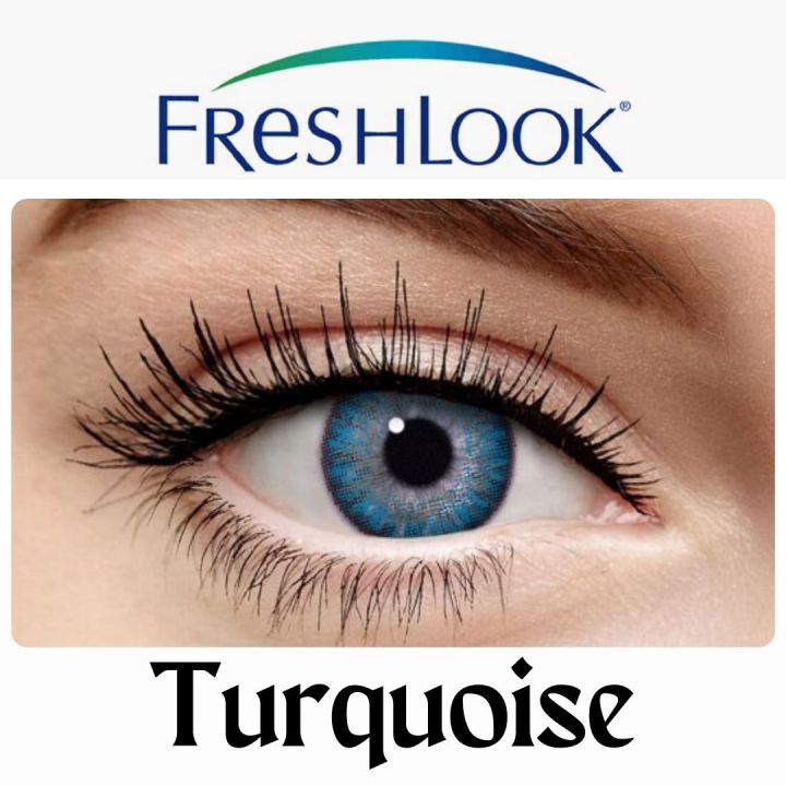 Freshlook Turquoise Color Contact Lens with kit Box . Freshlook Colorblends. #turquoise