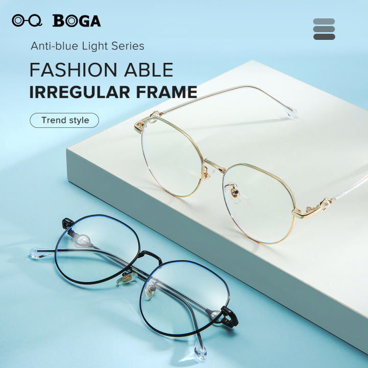 OQ%20BOGA%204%20Colors%20Proof%20Radiation%20Anti%20Blue%20Light%20Metal%20Full%20Rim%20Computer%20Glasses%20Women%20Men%20Fashion%20Eye%20Protection%20Irregular%20Pearl%20Frame%20Eyewear%20-%20Image%202