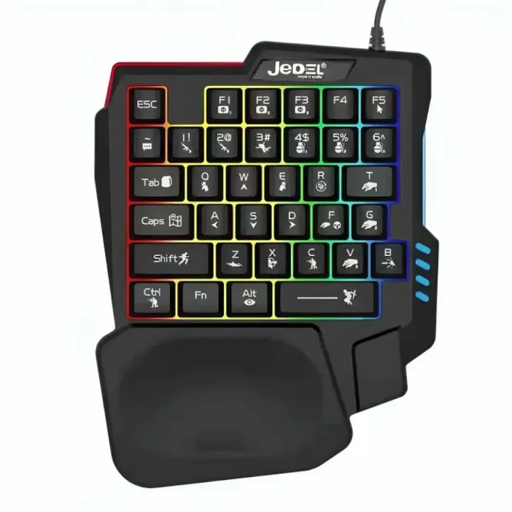Jadel Keyboard Jedel K601 Single Hand RGB Gaming Keyboard | Daraz.com.bd