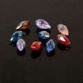 50Pcs Teardrop Austrian Crystal Loose Spacer Glass Beads DIY Jewelry Making For Bracelet. 