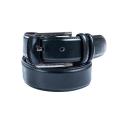 Black Artificial Leather Casual Belt for Men.