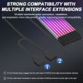 5V 3Pin PC RGB GPU Cable 8/24PIN Motherboard Power Extension Cable Flexible LED Strip Light DIY Kit for Computer Power Supply. 