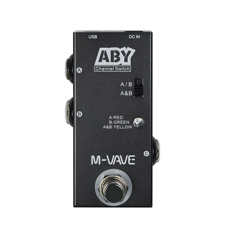 ABY Channel Electric Guitar Pedal Instrument Universal 2-Way Line Selection for Instruments Amplifiers Cabinets Effects