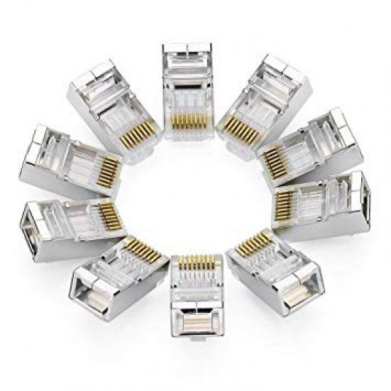 RJ45 Plug Ethernet Gold Plated Network Connector - 100pcs | Daraz.com.bd