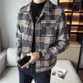 Plaid Jacket Men's Autumn Coat High-Grade Casual National Fashion Ruoshuai Spring and Autumn2023New Coat Male. 
