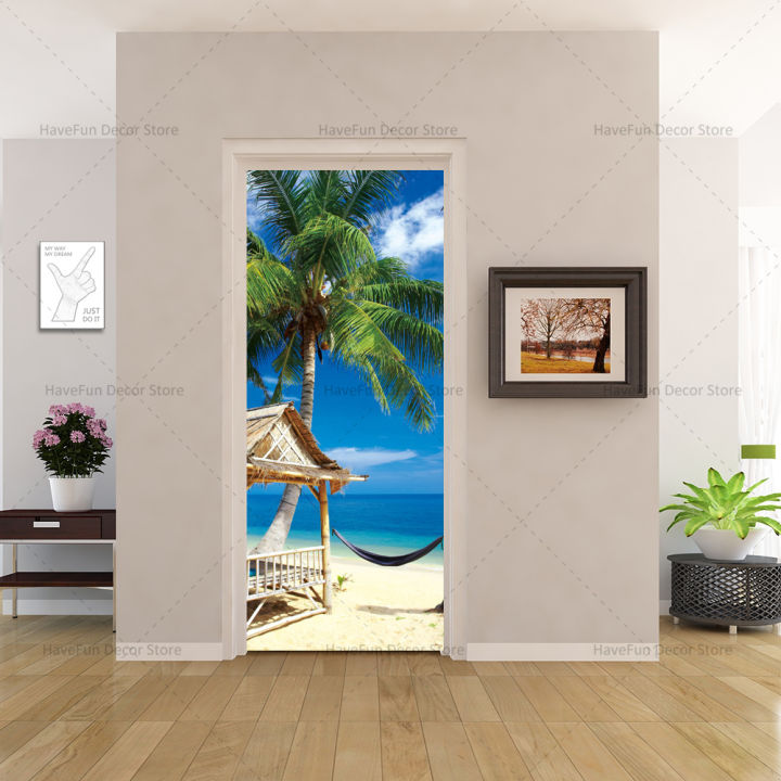 Nature%20Scenery%20Door%20Sticker%20Vinyl%20Waterproof%20Self%20Adhesive%20Home%20Decoration%20Apartment%20Wrap%20Entire%20Door%20Poster%20Mural%20Door%20Sticker%20-%20Image%202