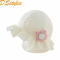 DSstyles Baby Girls Summer Sun Hat Casual Breathable Flower Bucket Hat Toddler Cute Ruffle Brim Beach Cap.