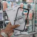 For iphone 12 Pro Max Transparent Magnetic Phone Case with Box for Magsafe Wireless Charging Back Cover-Black Cases. 