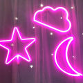 LED Neon Light Sign Room Wall Decoration Lamp Sky Star Cloud Moon lightning Planet Logo for Home Party Wedding Xmas Gift. 