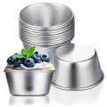 60 Pieces Individual Molds Pudding Molds Cups Mini Chocolate Molten Pans Non-Stick Cupcake Cake Cookie Pudding Mold.