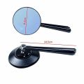 CNC Alloy Stylish Design 2-Verson Circle Anti Glare Mirror for Motorbike Rearview Side Handle Bar End Mirrors For All Universal Bikes. 