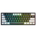 61-key blue switch true mechanical mini keyboard wired TYPE-C split hot-swappable mixed-light gaming keyboard.
