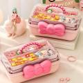 Multi-layer Hairpin Organizer Cute Girl Jewelry Case Head Rope Headband Display Rack Children's Hair Accessories Storage Box.