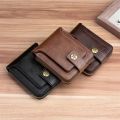 Vintage Small Men's Wallet Pu Leather Short Purse Men Hasp Zipper Clutch Solid Card Holder Money Bag Wallet Male Pocket.