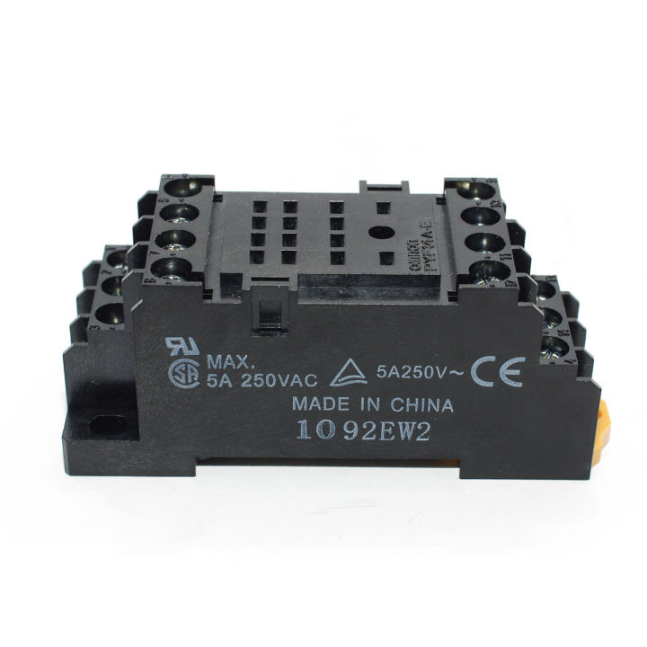 Omron PYF14A 14-Pin Relay Socket for DIN Rail and Surface Mounting
