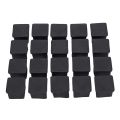 100Pcs Square Chair Table Leg Foot Rubber Covers Protectors 25mm x 25mm. 