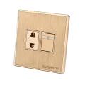 Super Star Glamour 10A 2 Pin Socket with Switch Neon Two 2Pin Electrical Wall Outlet. 