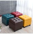 square Sofa Leather Single Stool/Mora multicolor Sofa Set. 