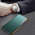 Phone Flip case Samsung Galaxy S10 Plus Clear Window View Smart Transparent PU Leather Stand Holder Phone case for Samsung S10 Plus Flip Back cover cases.