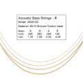4Pcs Acoustic Bass String Brass Carbon Steel Core Strings for Bass.