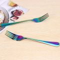 Stainless Steel Table Forks Set, 6Pcs Rainbow Color Stainless Steel Tableware Cutlery Dinnerware Set Dishwasher Safe, Fork(20cm/7.87 inch).
