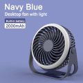 Muziso mini desk fan with lamp built-in battery rechargeable USB portable fan cool camping gear wall mounted small Electric fans. 