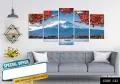 Stylish Addition - Complete Set of Ready-to-Hang Wall Canvas Art 5 Pieces for Living Room and Bedroom Home Décor: - Sustainable Choice. 