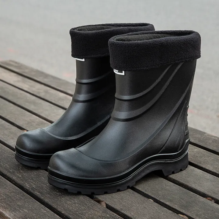 Cross-border%20new%20men's%20rain%20boots,%20waterproof%20shoes,%20non-slip%20rain%20boots,%20medium%20cut%20rain%20boots,%20fashion%20Korean%20version%20of%20Internet%20celebrity%20casual%20slip-on%20rubber%20shoes%20-%20Image%203