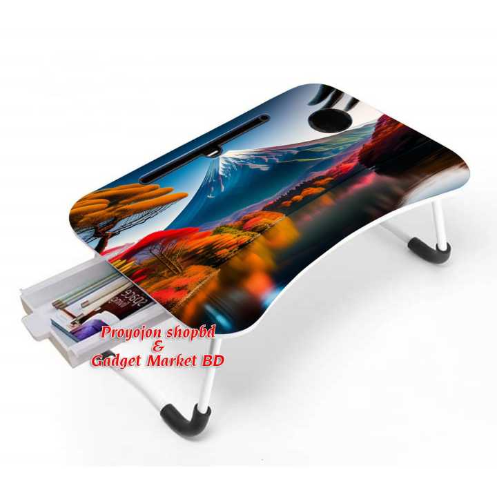 vairal%20table%20waterproof%20table%20Portable%20Foldable%20Home%20Laptopnotebook%20Stand%20Desktable%20For%20Study%20-Multipurpose%20Portable%20Folding%20Laptop%20Table%20with%20Cup%20Holder%20-%20Image%202