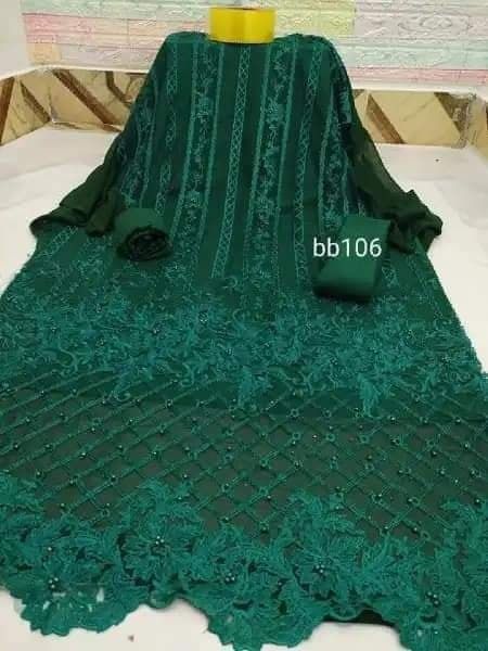 Kusiana Georgette Embroidery Work Shalwar Kameez For Women