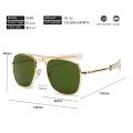 new fashion ao logo glass lens sunglasses women men 2022 luxury brand designer foreign trade Aviation square oculos de sol uv400. 