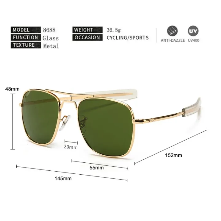 new%20fashion%20ao%20logo%20glass%20lens%20sunglasses%20women%20men%202022%20luxury%20brand%20designer%20foreign%20trade%20Aviation%20square%20oculos%20de%20sol%20uv400%20-%20Image%203