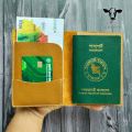 LEATHER PASSPORT COVER HOLDER LEATHER BLACK CC-201. 