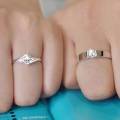 Version Zircon Royal Couple Ring For Man And Woman 2 Pcs.