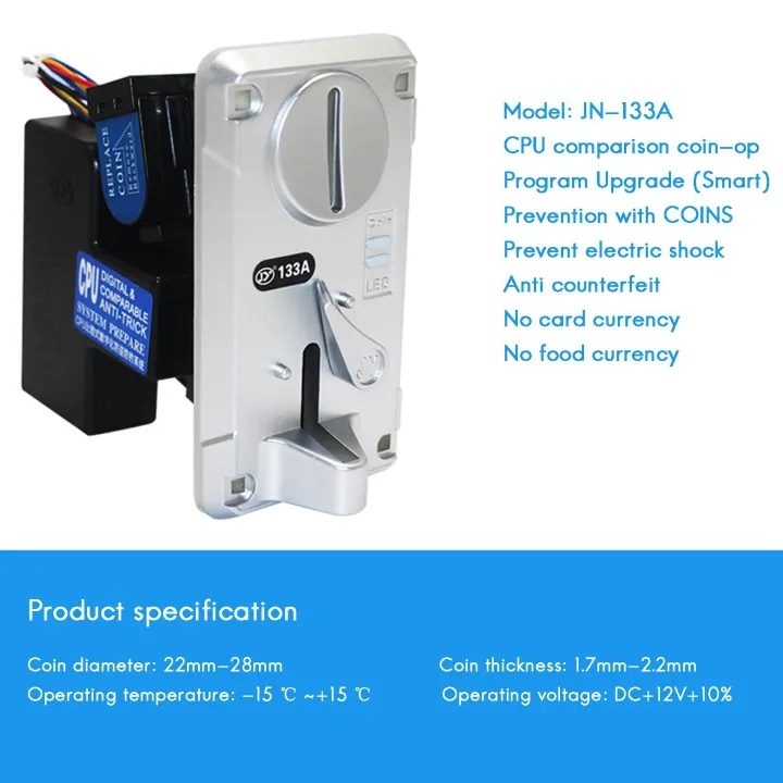 NXFDSIOZ%203X%20Coin%20Acceptor%20Coin%20Pusher%20JY133A%20CPU%20Arcade%20Coin%20Selector%20for%20Vending%20Machine%20Arcade%20Game%20Ticket%20Exchange%20-%20Image%202