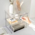 Transparent Foldable Storage Rack Kitchen Rack Cabinet Space Saving Organizer Decor Stand Holders Stackable Shelving Wardro O9V3.