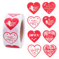 500 Stickers/Roll Valentine's Day Wedding Theme Heart Stickers Gift Wrap Decoration. 